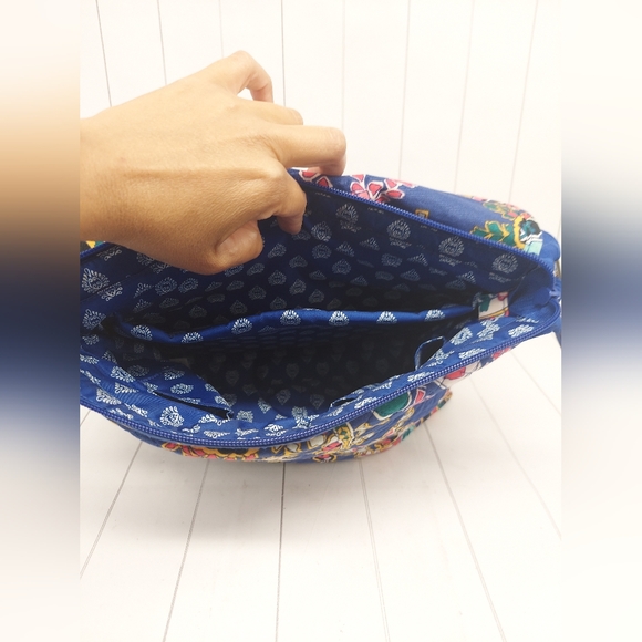 Vera Bradley Blue Romantic Paisley Messenger Women's Bag - Picture 9 of 15